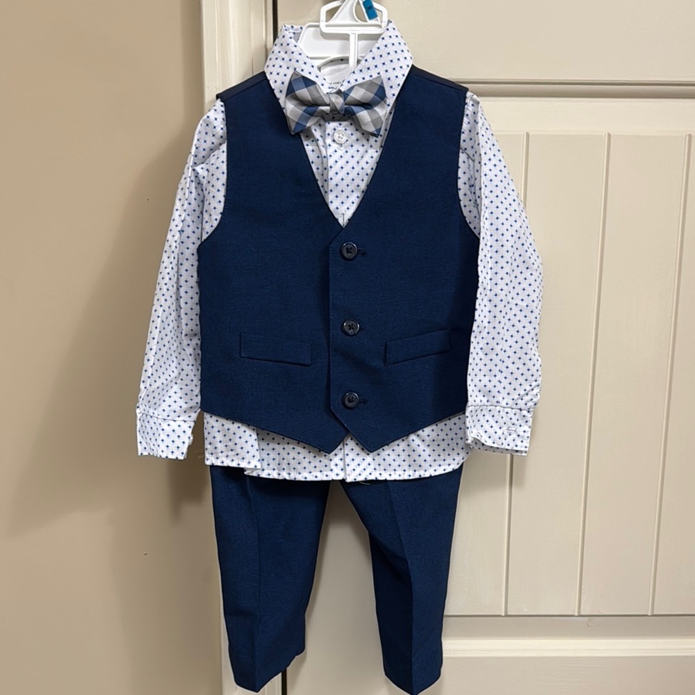Van Heusen Navy Blue Kids Formal Dress Set- 24M